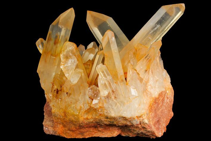 Tangerine Quartz Crystal Cluster - Madagascar #156870